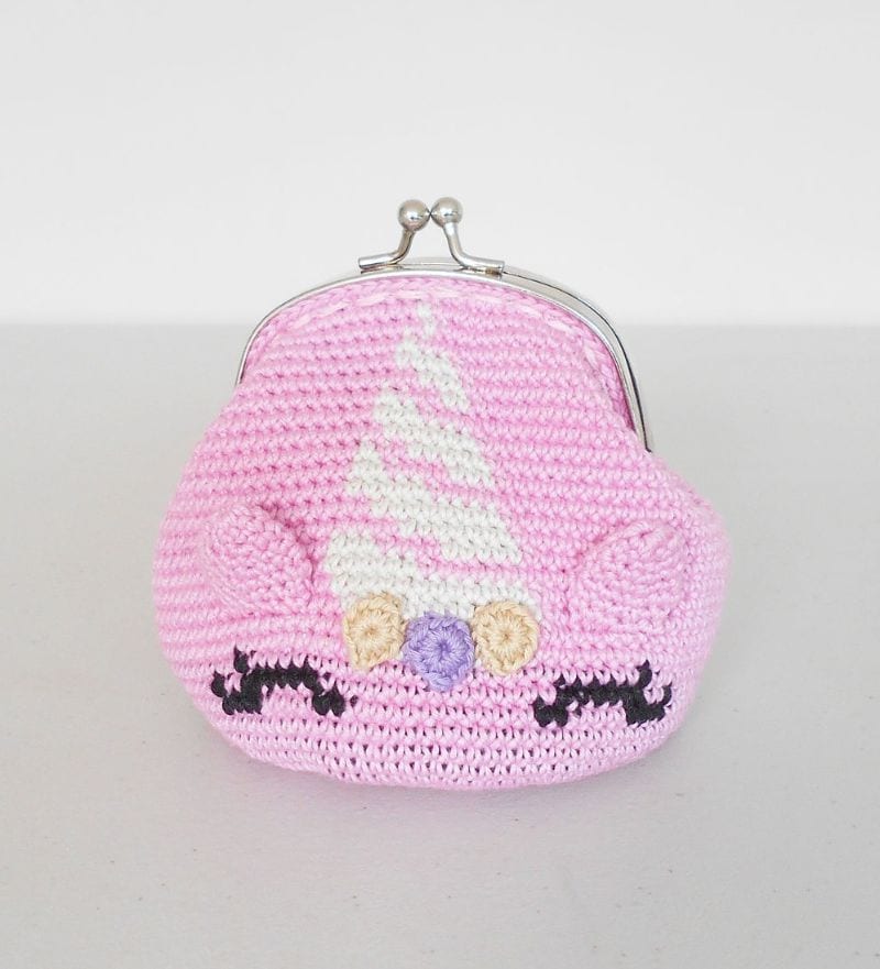 Unicorn Coin Purse Free Crochet Pattern