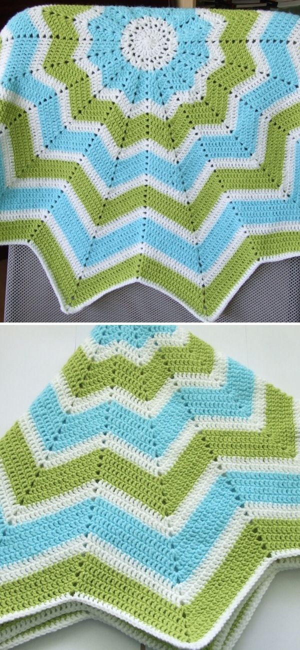 Rainbow Ripple Baby Blanket