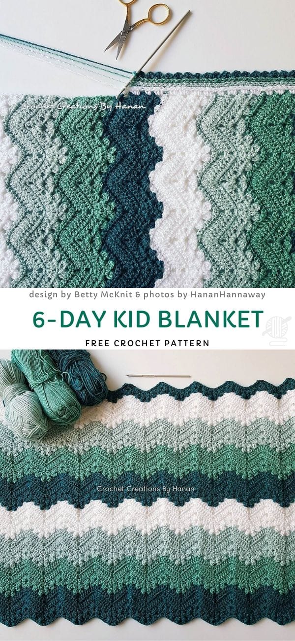 6-Day Kid Blanket Free Crochet Pattern