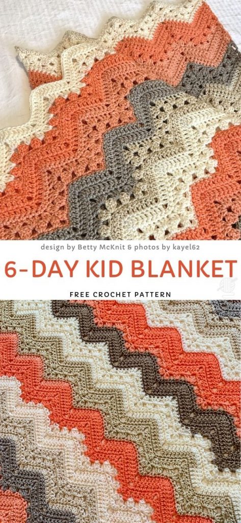 6-Day Kid Blanket Free Crochet Pattern
