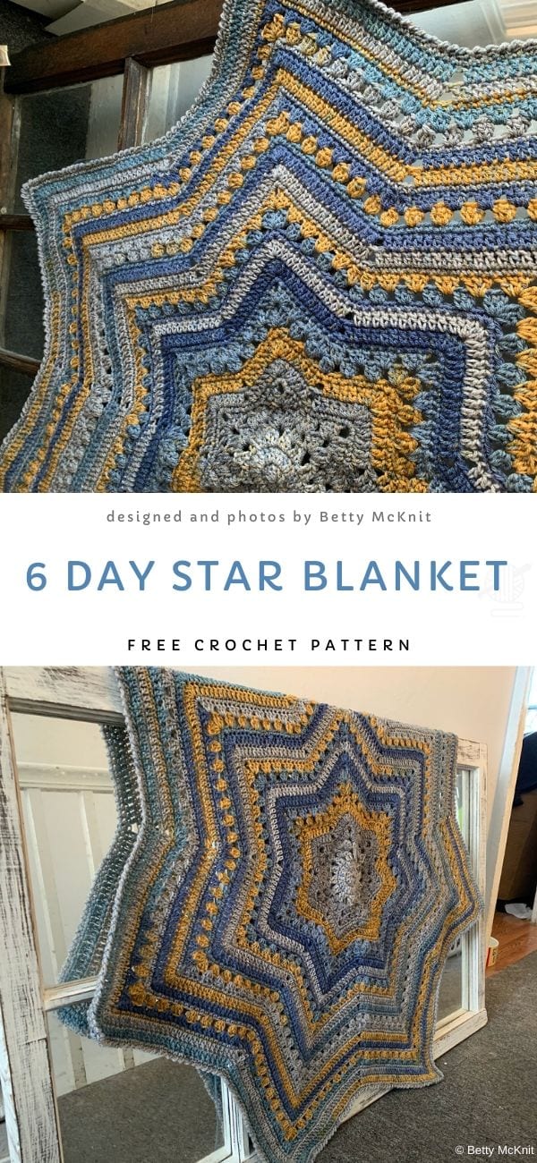 A crochet pattern of a blanket.