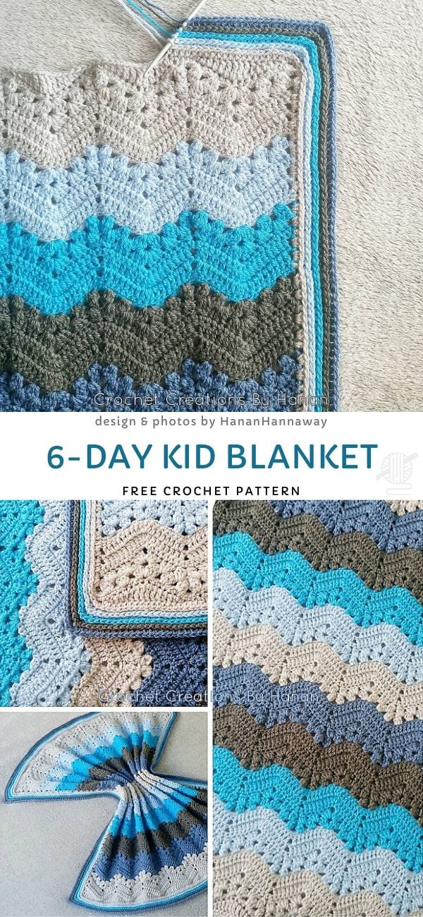 6-Day Kid Blanket Free Crochet Pattern