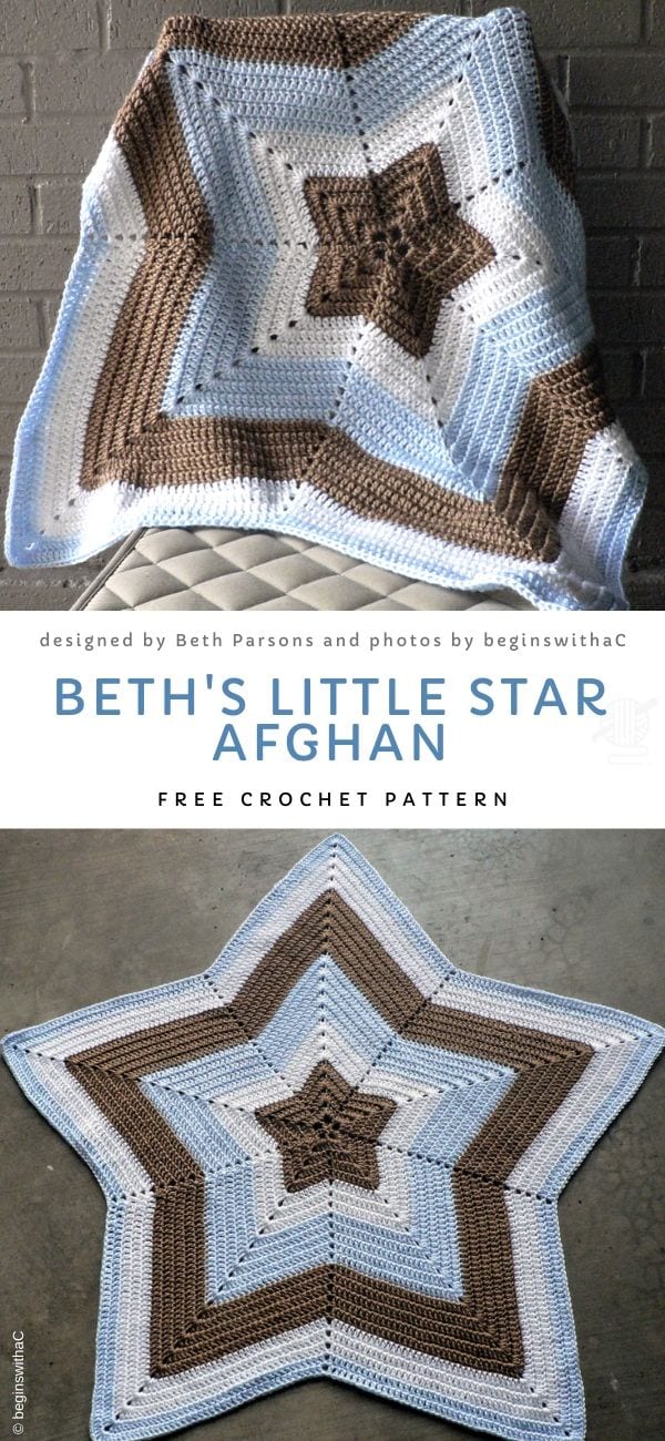 Beth's Little Star Afghan Free Crochet Pattern
