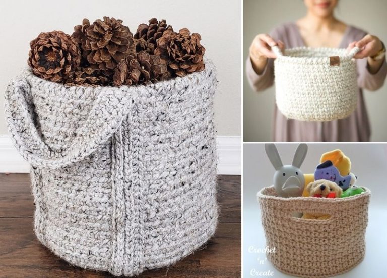 Neutral and Easy Crochet Baskets - Pattern Center
