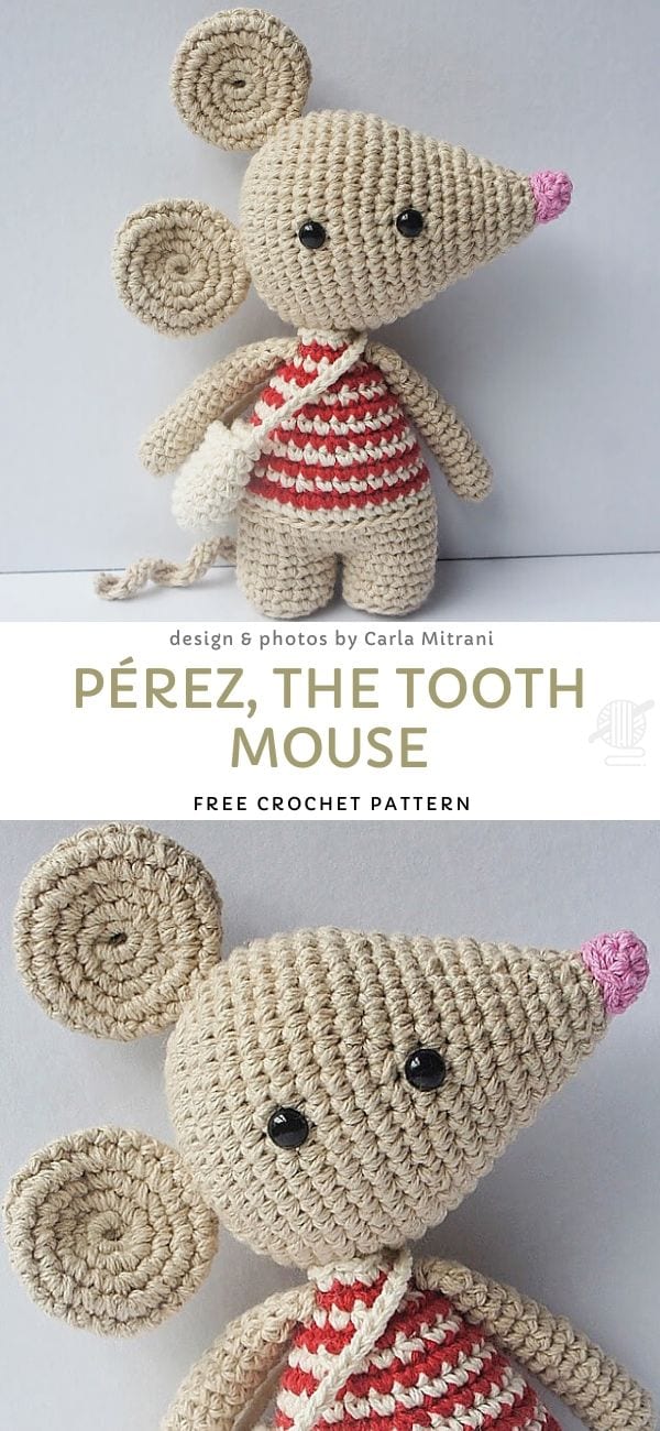 Pérez, The Tooth Mouse Free Crochet Pattern