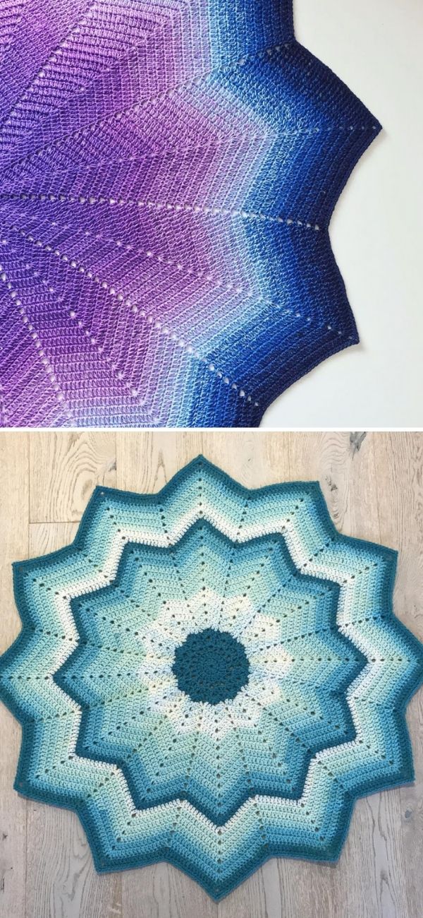 Rainbow Ripple Baby Blanket