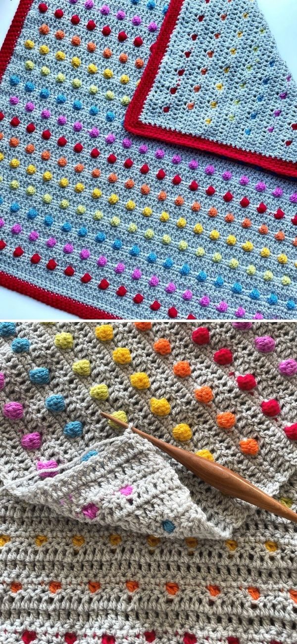 Smarties Bobble Blanket Paid Pattern