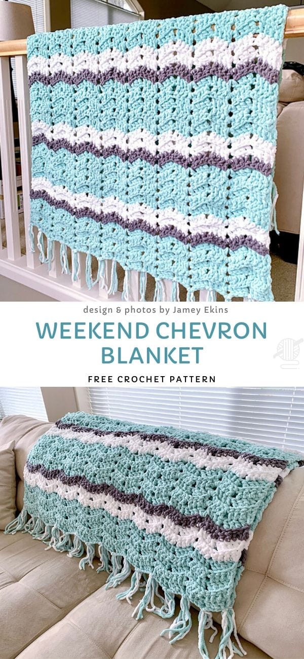 Weekend Chevron Blanket Free Crochet Pattern