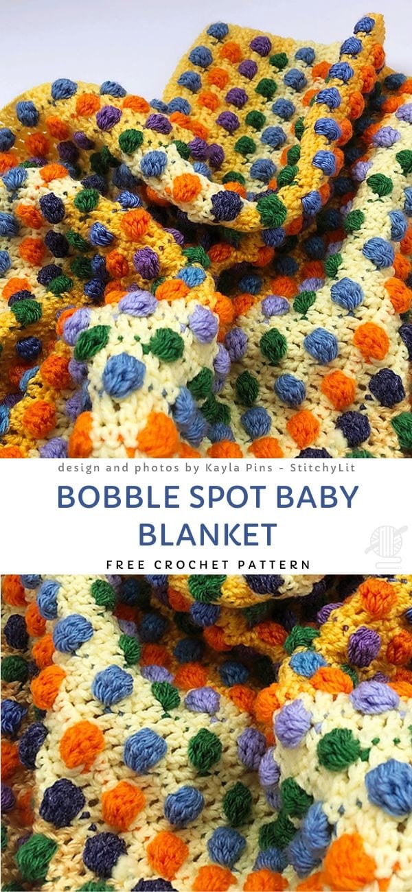Bobble Spot Baby Blanket Free Crochet Pattern