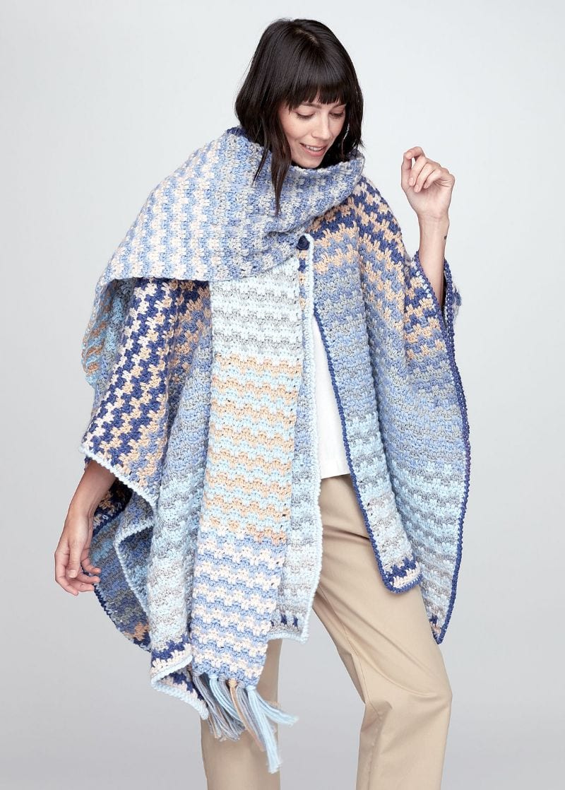 Crochet Color Weave Wrap Free Crochet Pattern