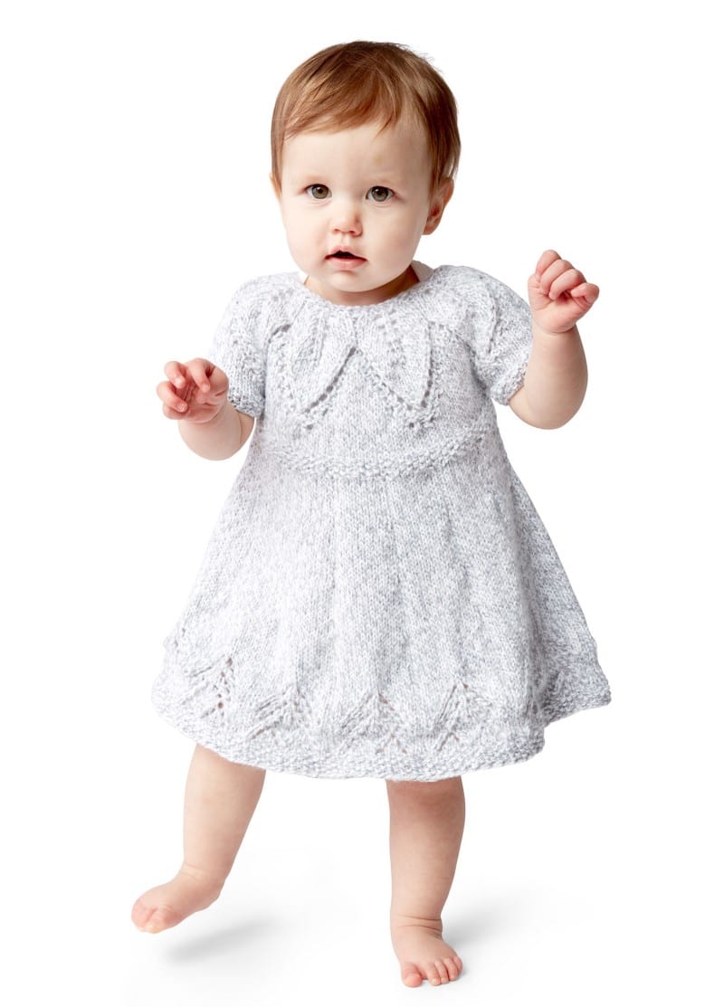 Beautiful and Delicate Knitted Baby Dress Patterns -