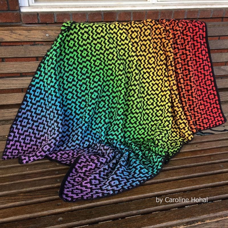 Nya Mosaic Blanket - Infinity version Free Crochet Pattern