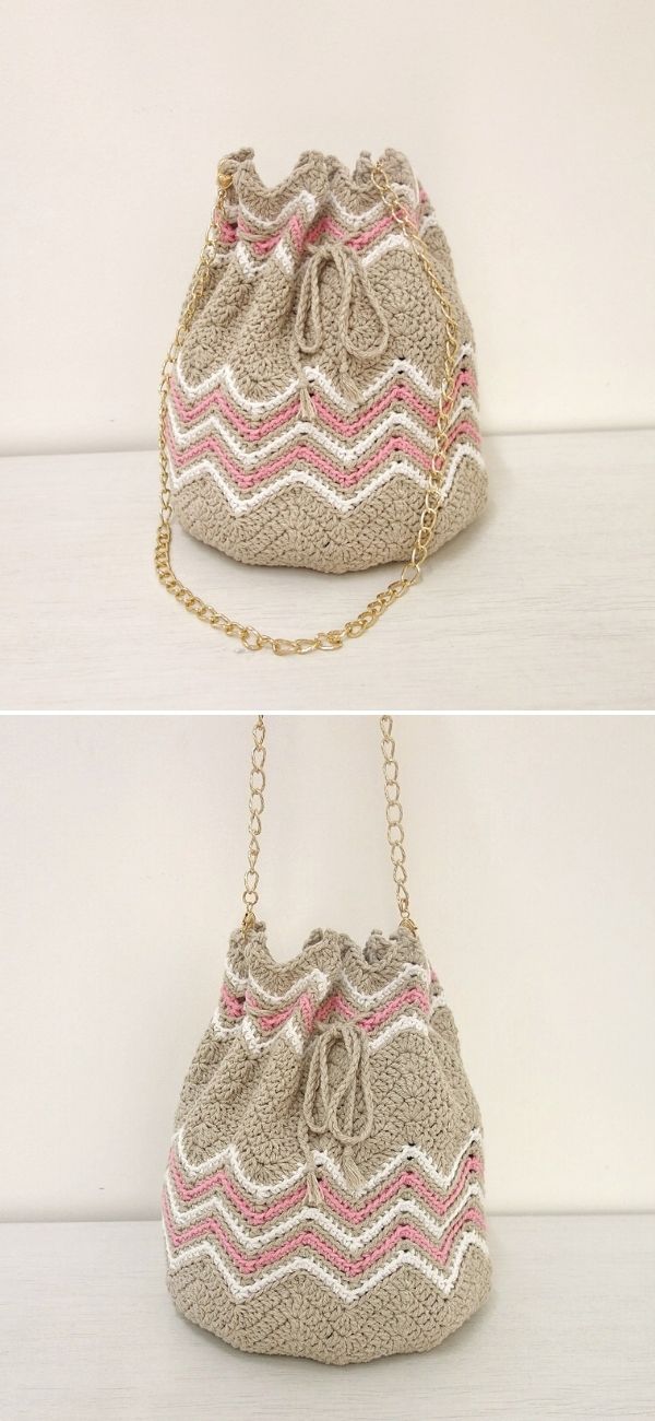 Chevron Bucket Bag