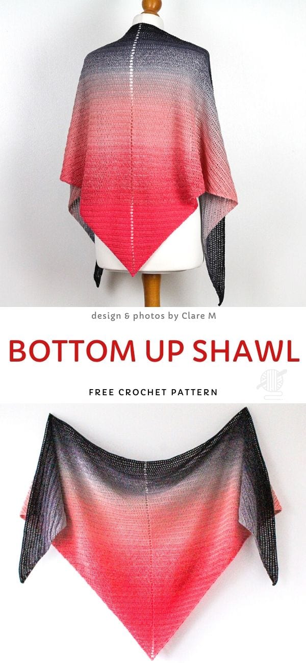 Bottom Up Shawl Free Crochet Pattern