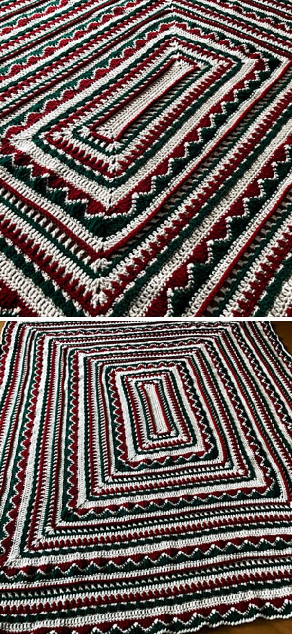 Christmas Trimmings Afghan Free Crochet Pattern
