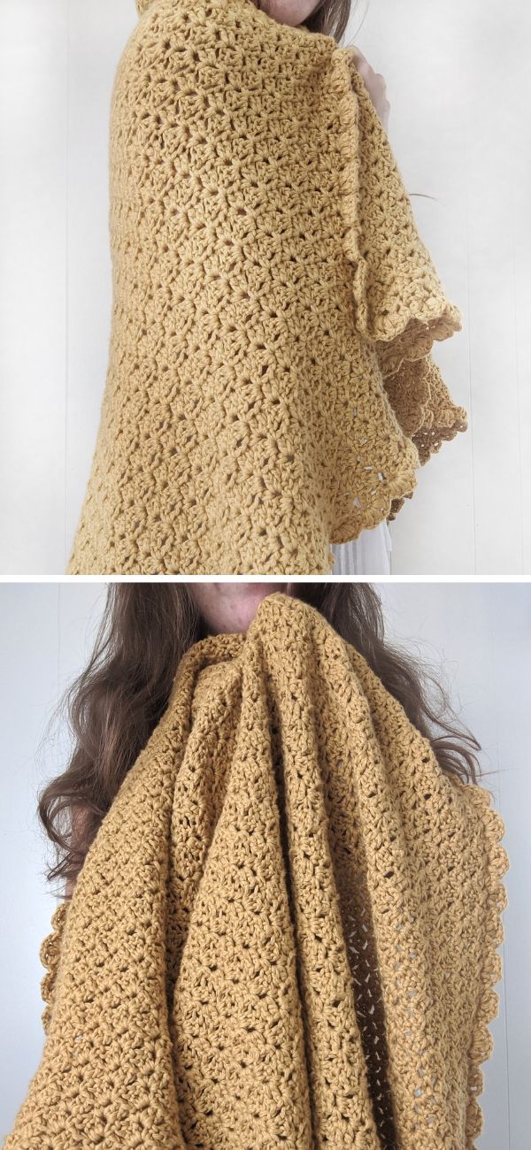 Cozy Cotton Sunflower Throw Free Crochet Pattern