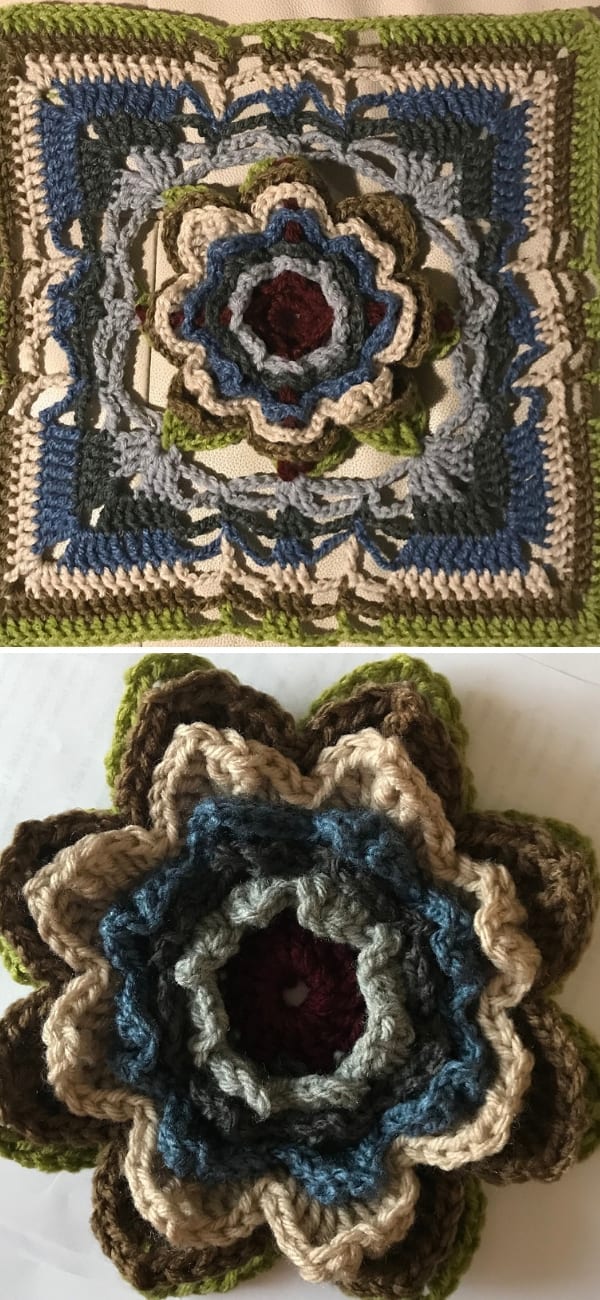 Dancing Water Lilies Wrap free crochet pattern