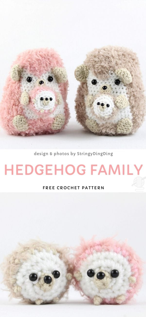 Hedgehog Family Free Crochet Pattern