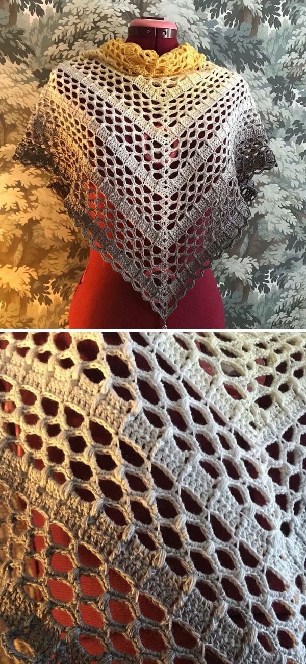 Jenkasjal Shawl Free Crochet Pattern
