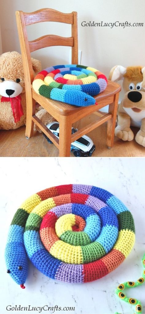 Kid’s Snake Seat Cushion, Chair Pad