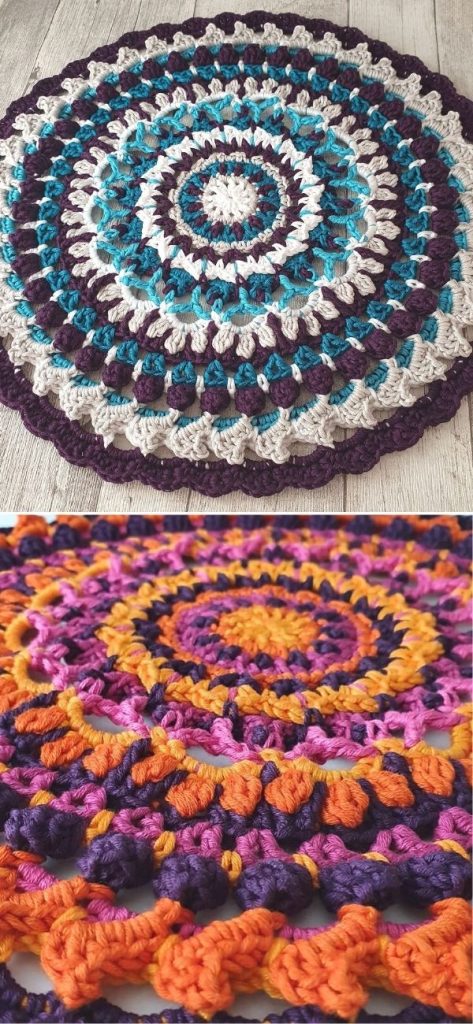 Free crochet pattern for mandalas.