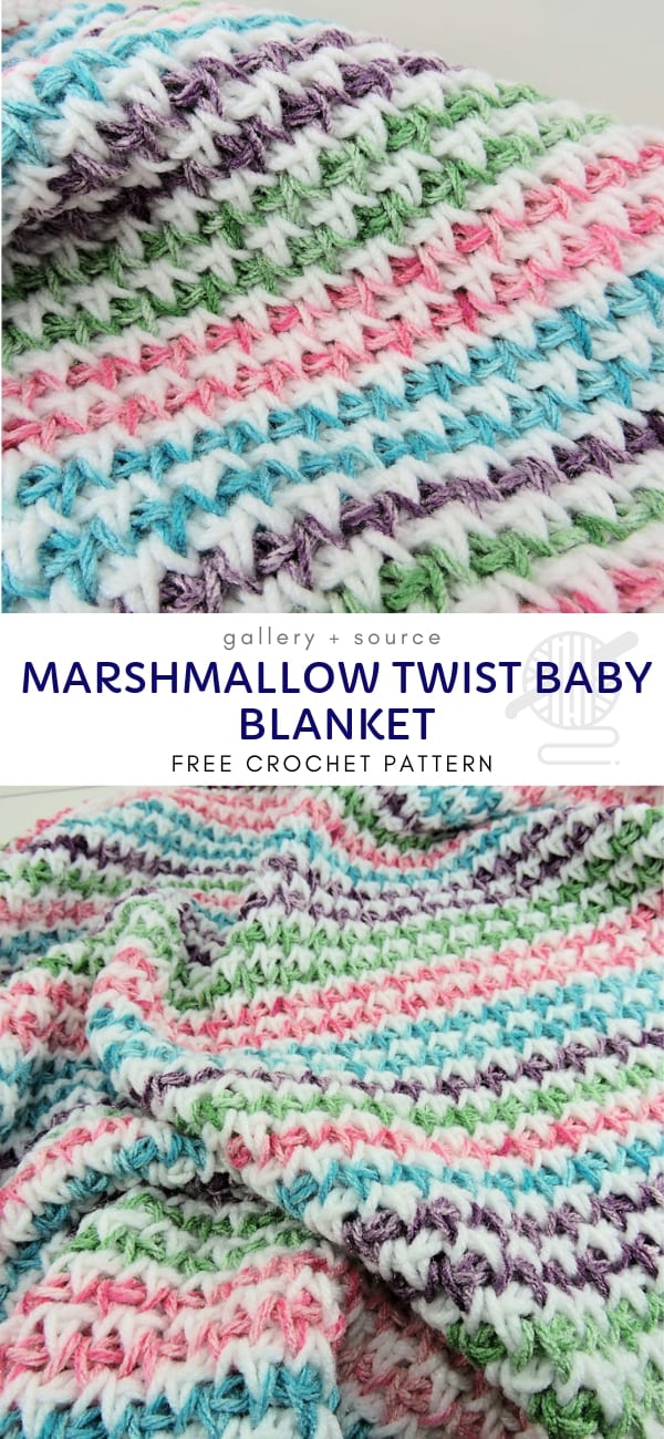 Marshmallow Twist Baby Blanket free crochet pattern 3