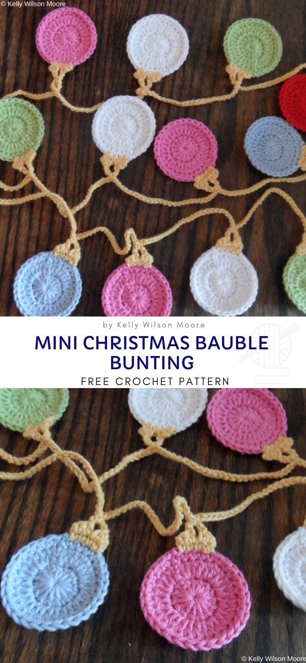 Mini Christmas Bauble Bunting 