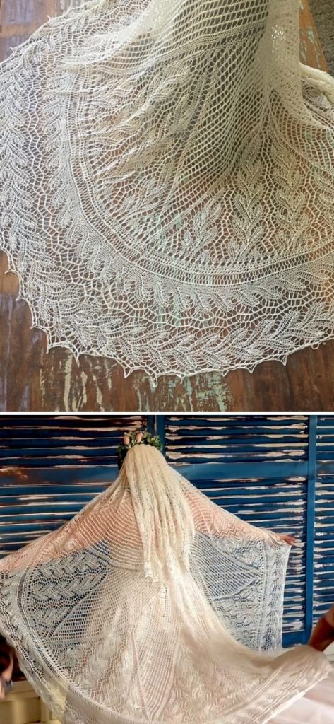 Knitted Shawls with Lacy Edgings - Free Patterns- Pattern Center