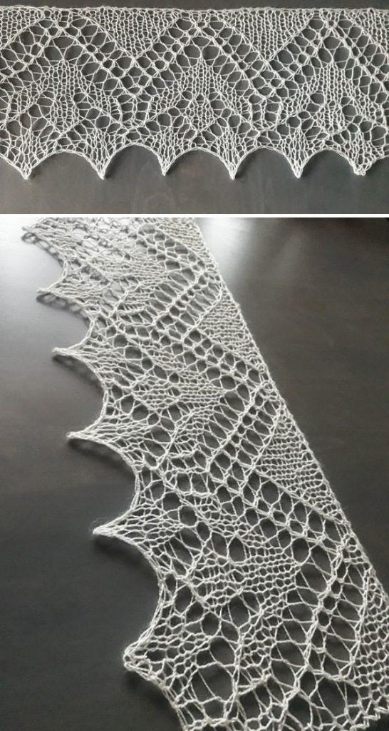 Knitted Shawls with Lacy Edgings - Free Patterns- Pattern Center