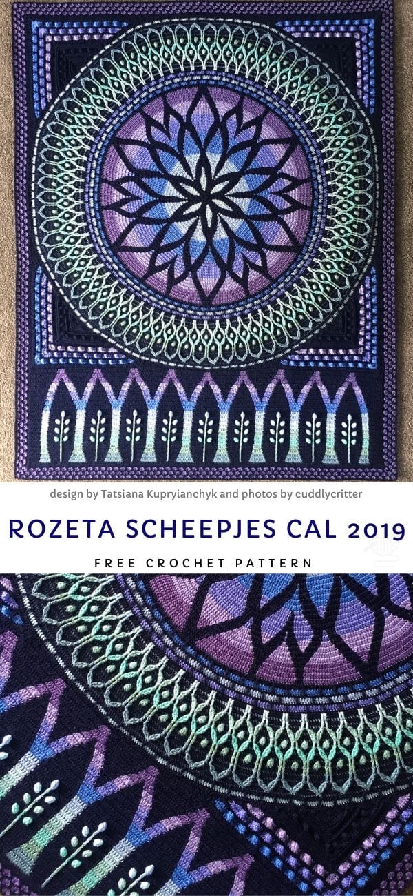 Rozeta Scheepjes Cal 2019 Free Crochet Pattern