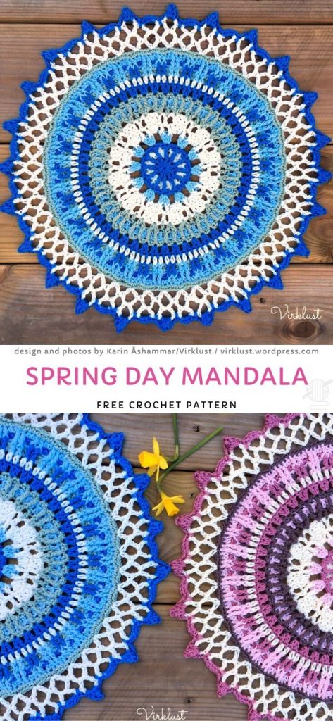 Spring Day Mandala Free Crochet Pattern