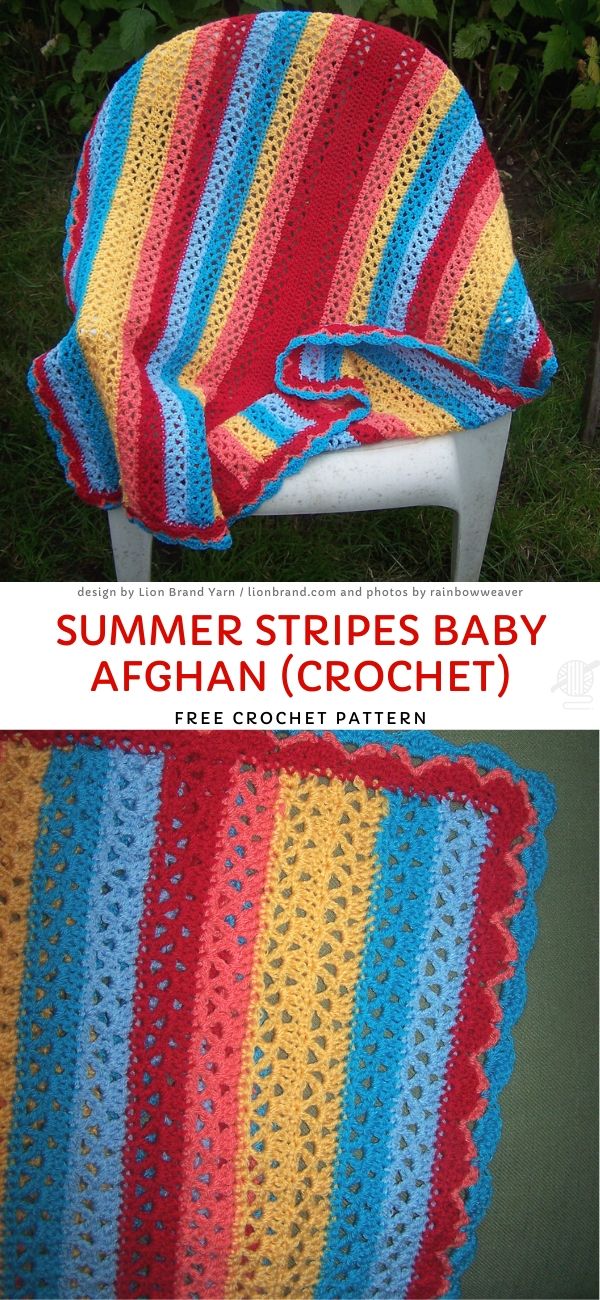 Striped Crochet Blanket Patterns For Beginners Pattern Center