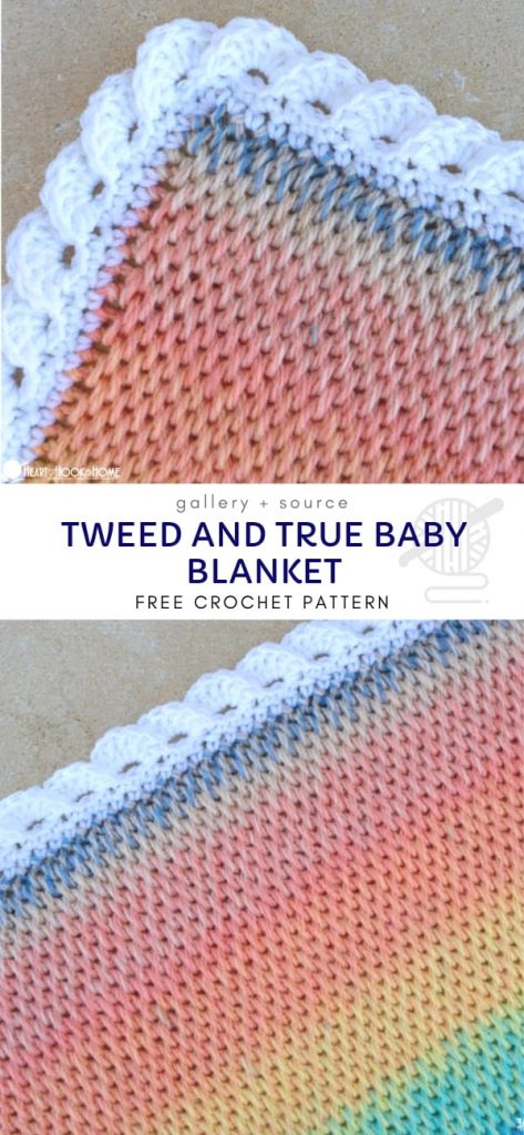 Tweed and True Baby Blanket free crochet pattern