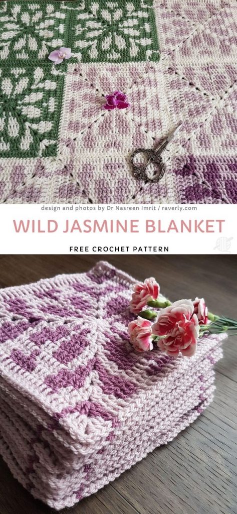 Wild Jasmine Blanket Free Crochet Pattern