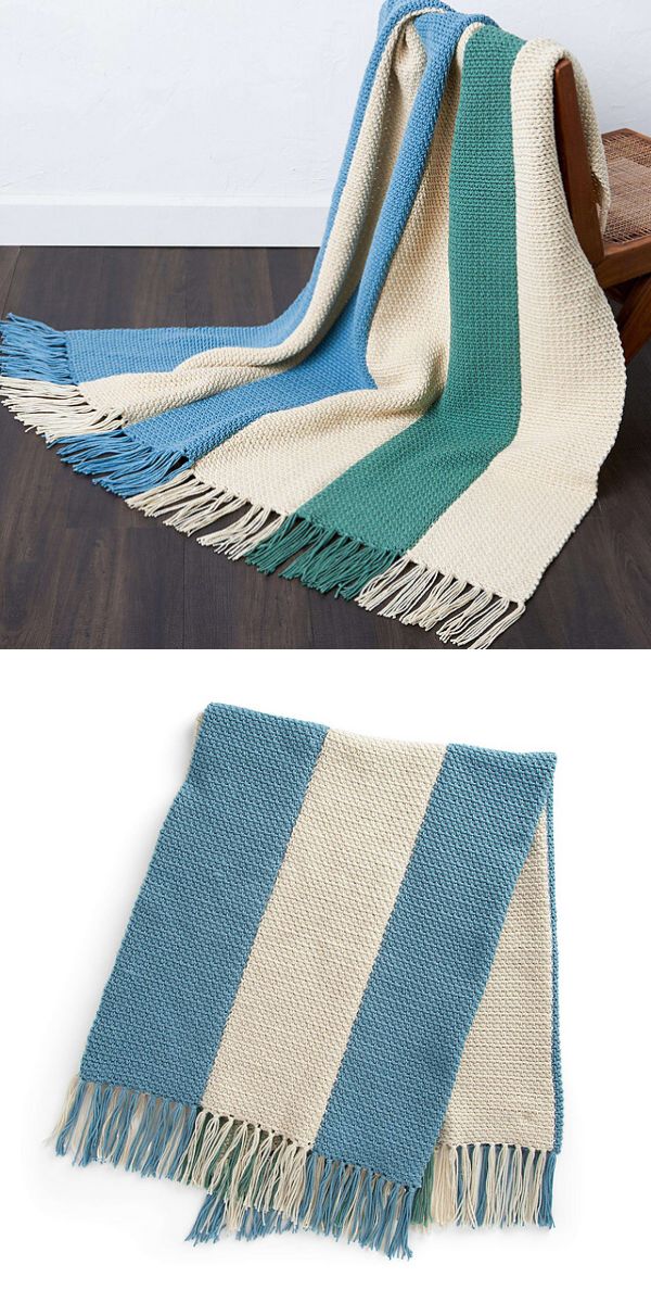 A crochet blanket.