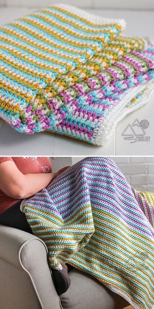Evangeline Striped Afghan