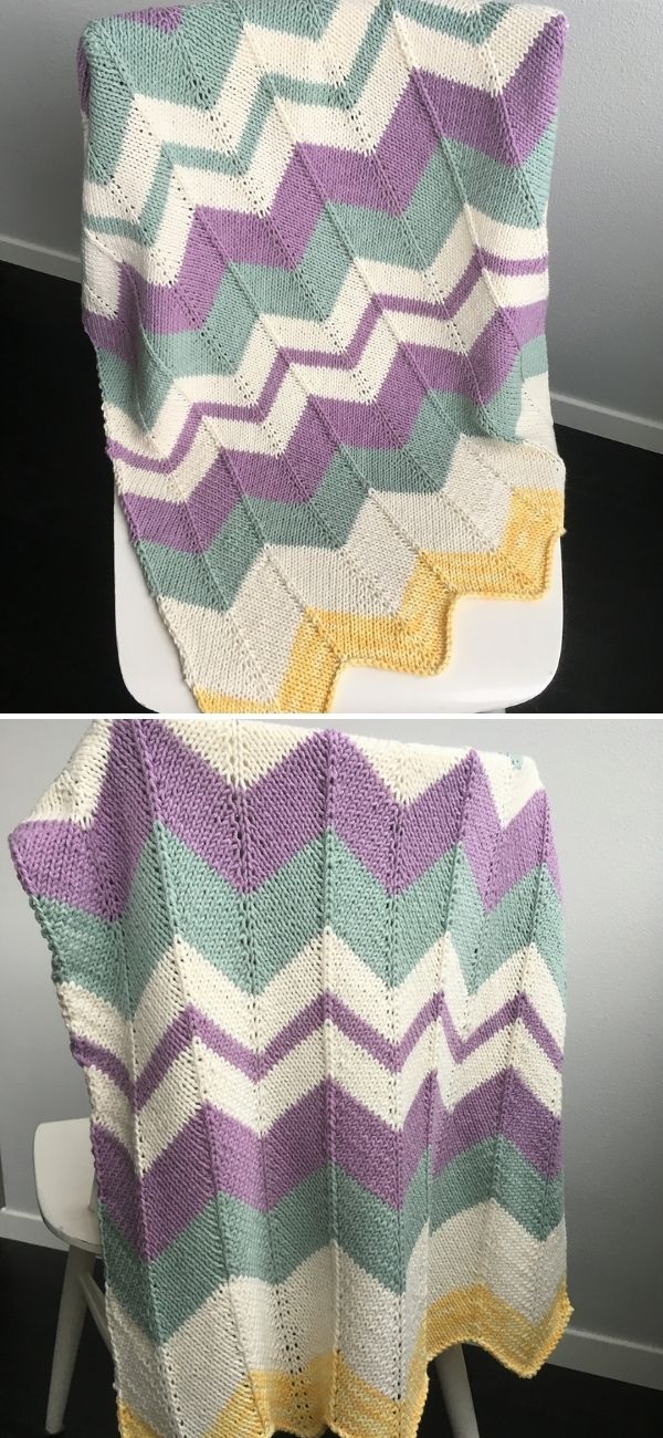 Chevron Baby Blanket Knitting Pattern