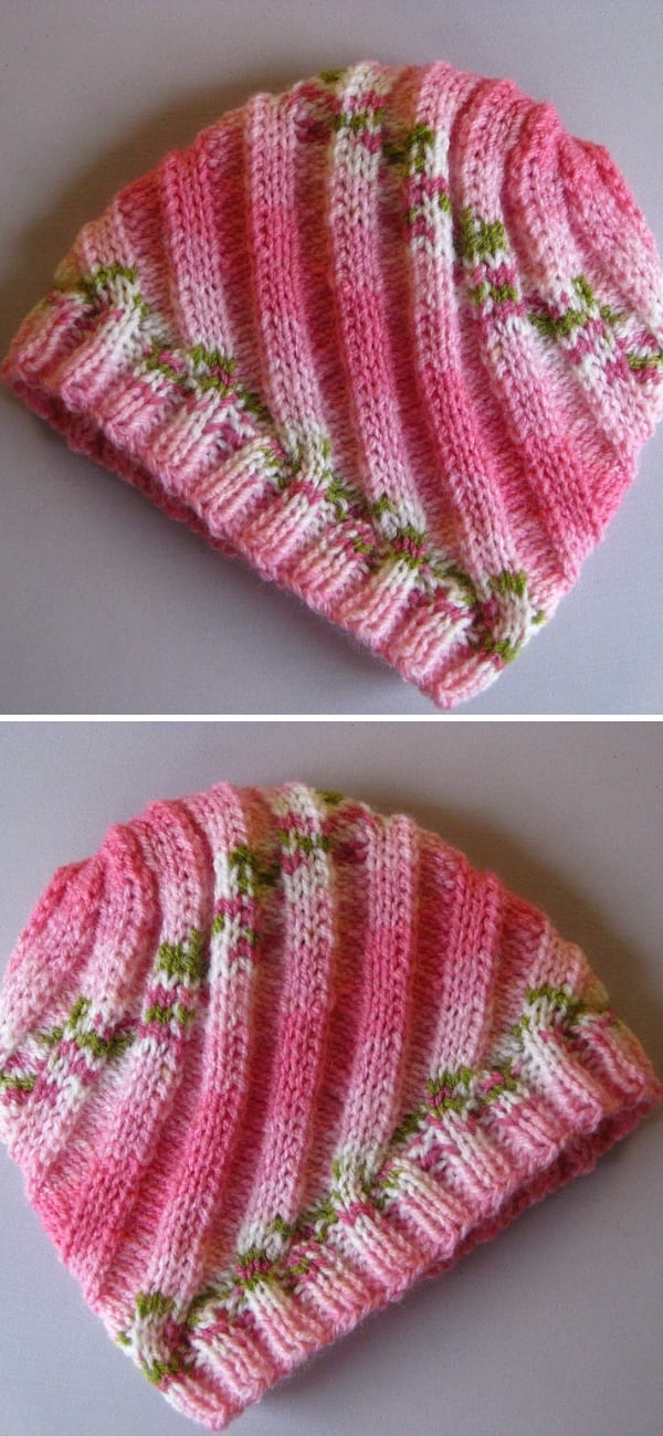 Swirl Hat free knitting pattern