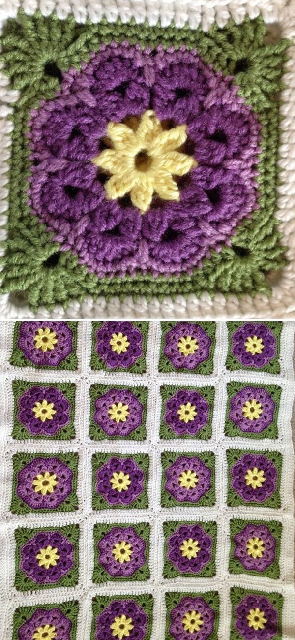 Purple African Flower Blanket 1