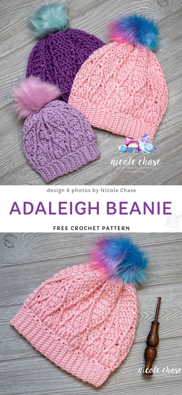 Adaleigh Beanie Free Crochet Pattern