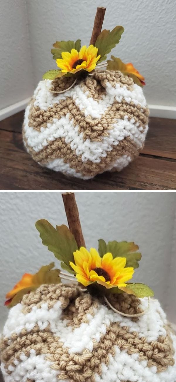 Chevron Pumpkin Free Crochet Pattern