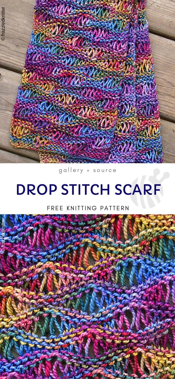 Drop Stitch Scarf free knitting pattern
