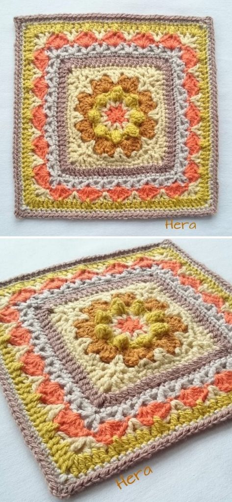 Hera Afghan Square Free Crochet Pattern