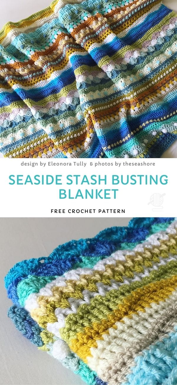 Seaside Stash Busting Blanket Free Crochet Pattern