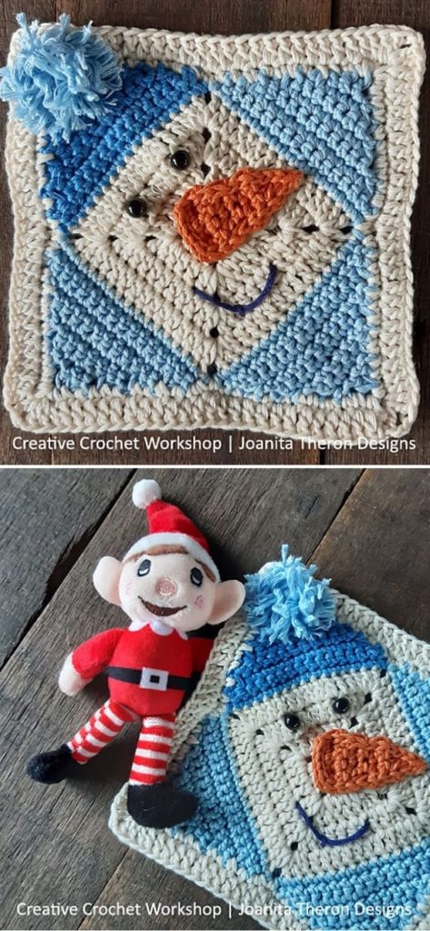 Delightful Snowman Square
