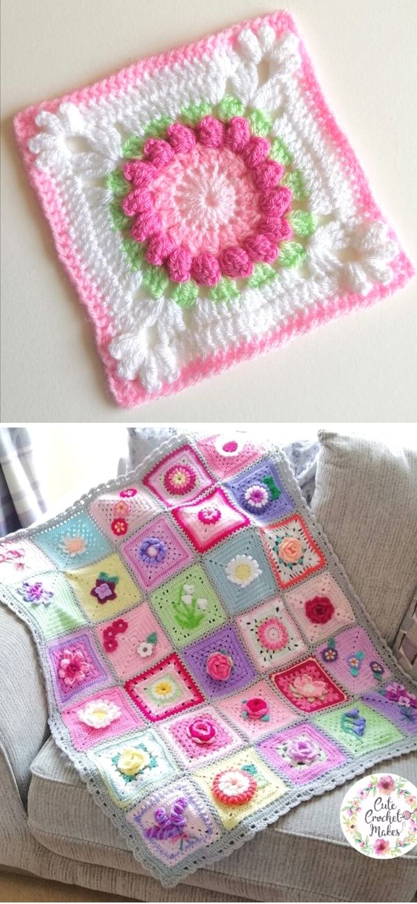 Disc Flower Free Pattern