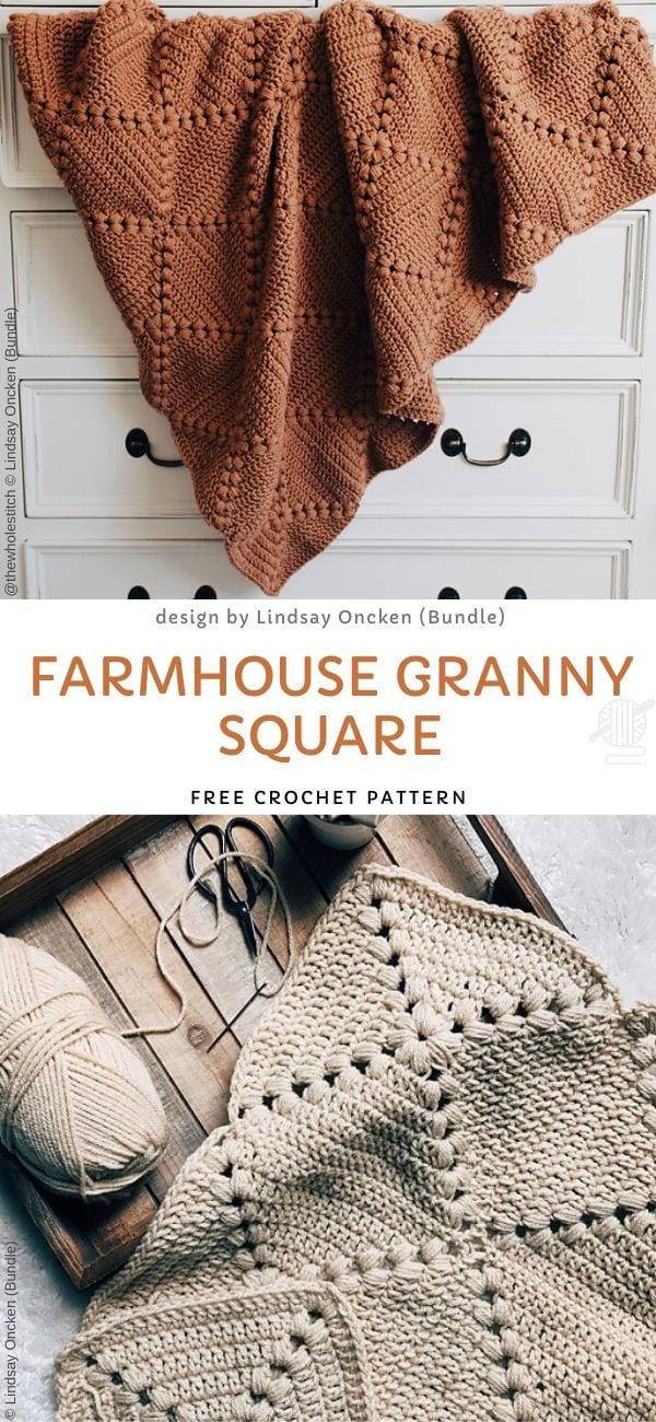 Farmhouse Granny Square Free Crochet Pattern