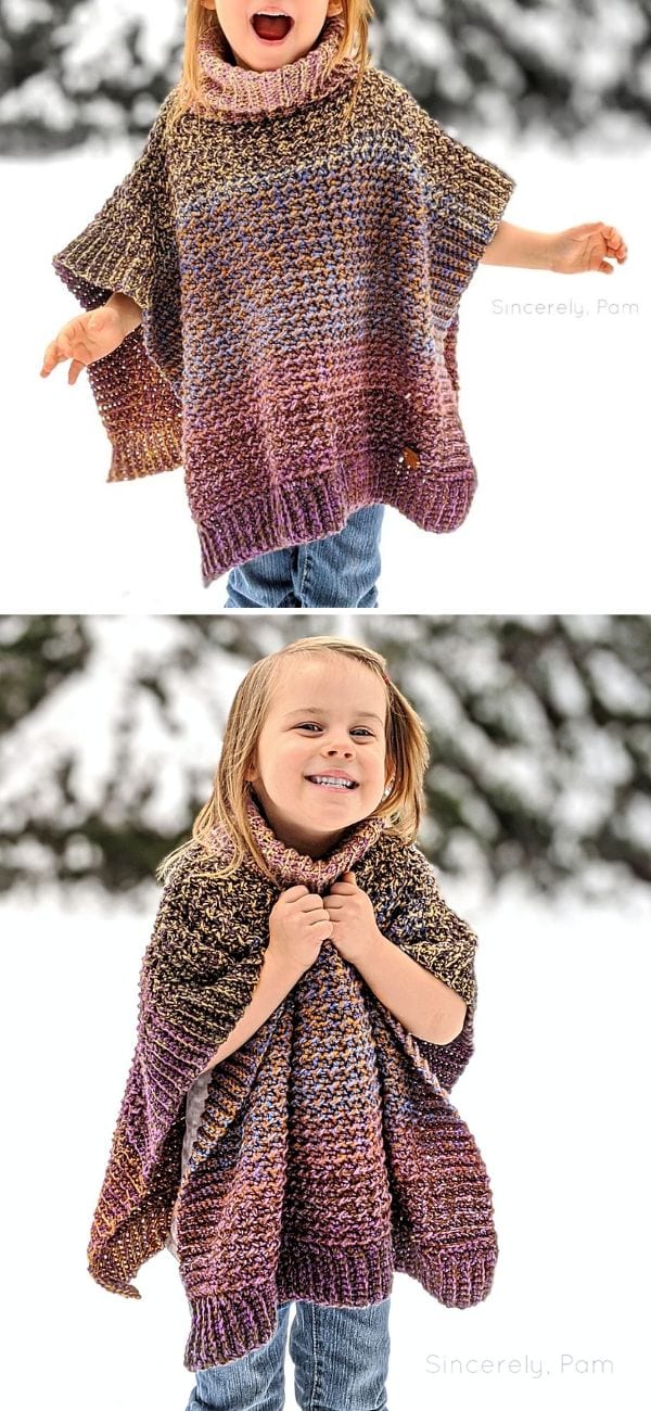 Lucky Penny Poncho Free Crochet Pattern