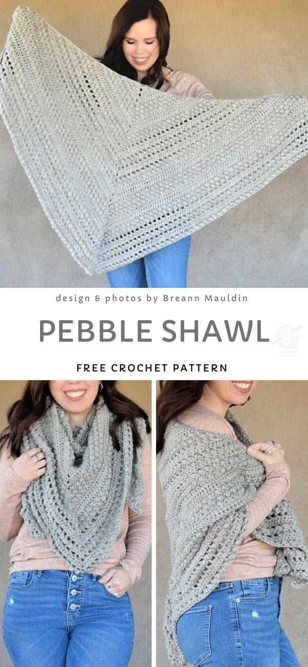 Pebble Shawl Free Crochet Pattern