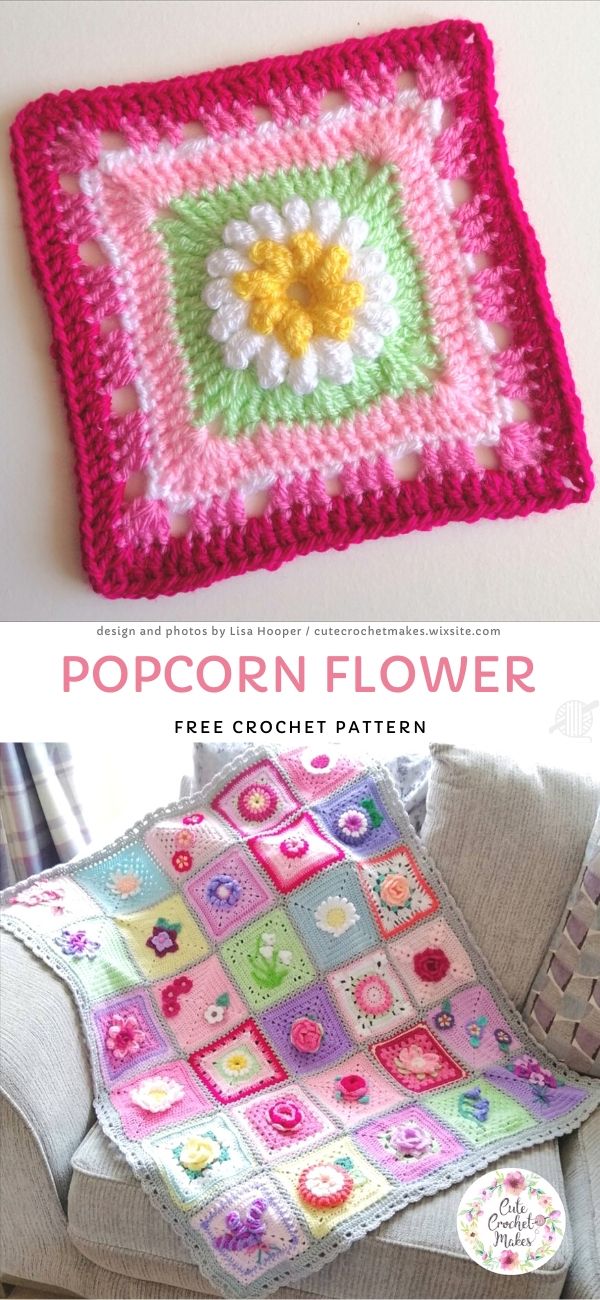 Popcorn Flower Free Pattern